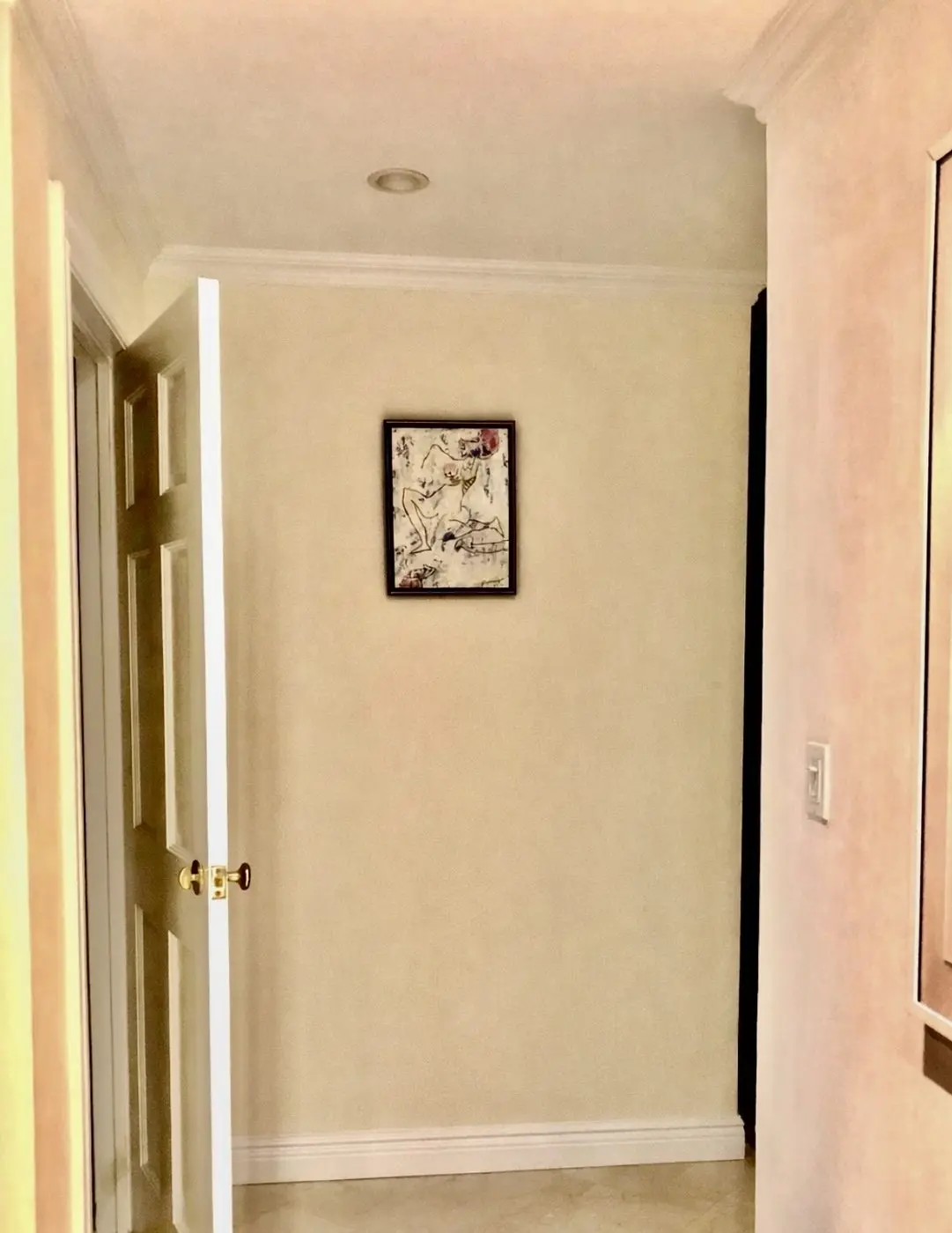 Hallway before stenciling