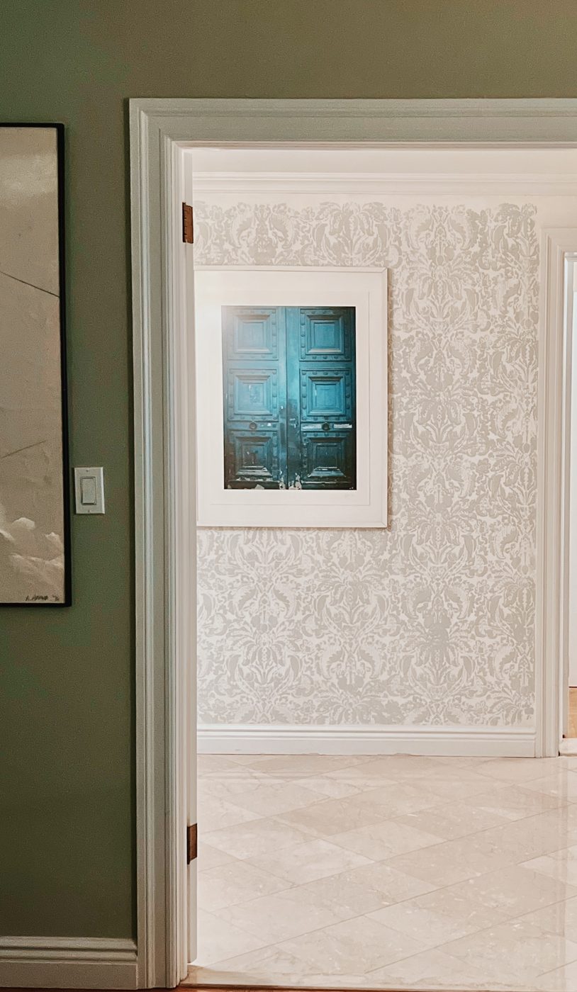 Stenciled hallway room view
