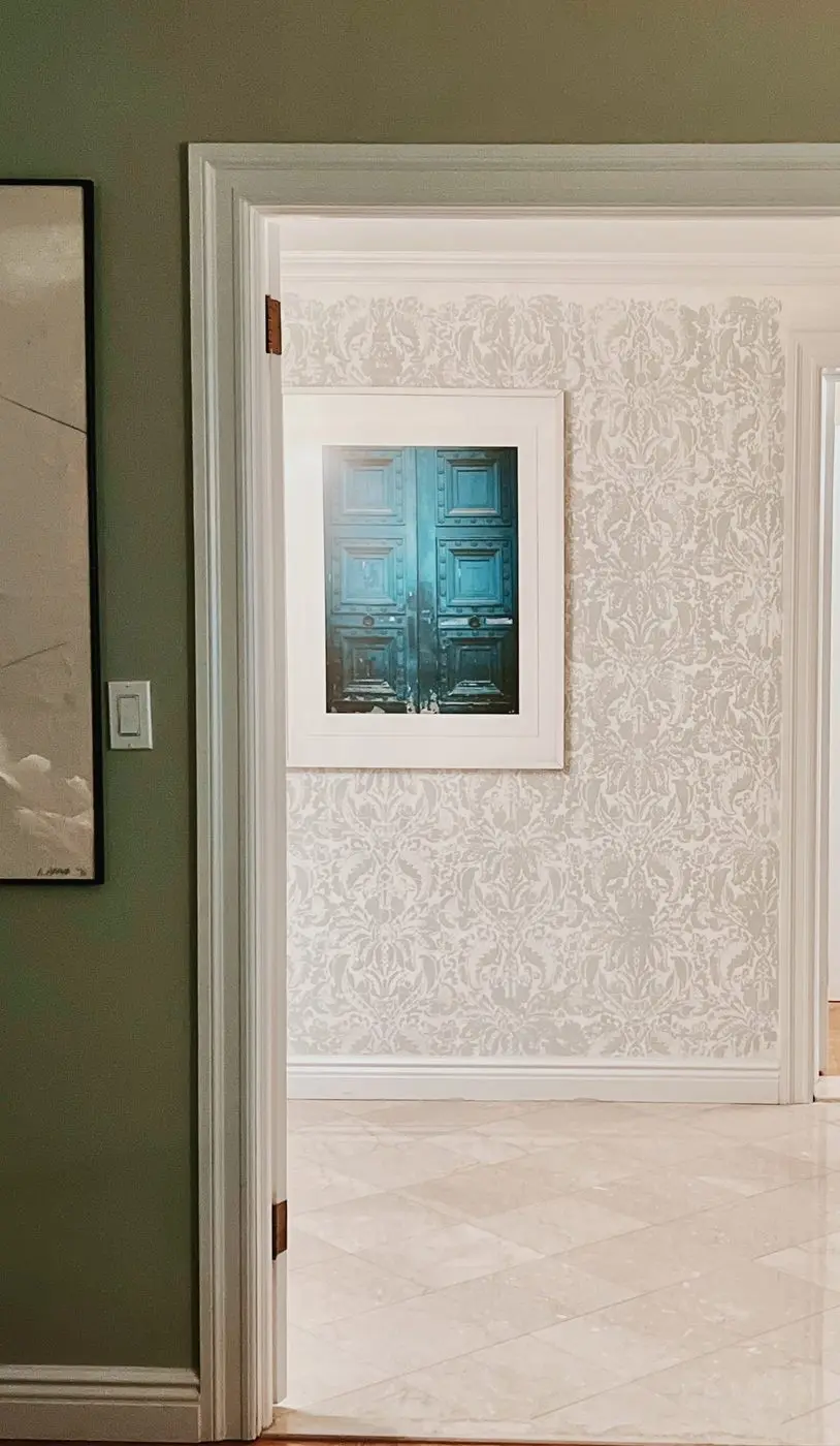 Stenciled hallway room view