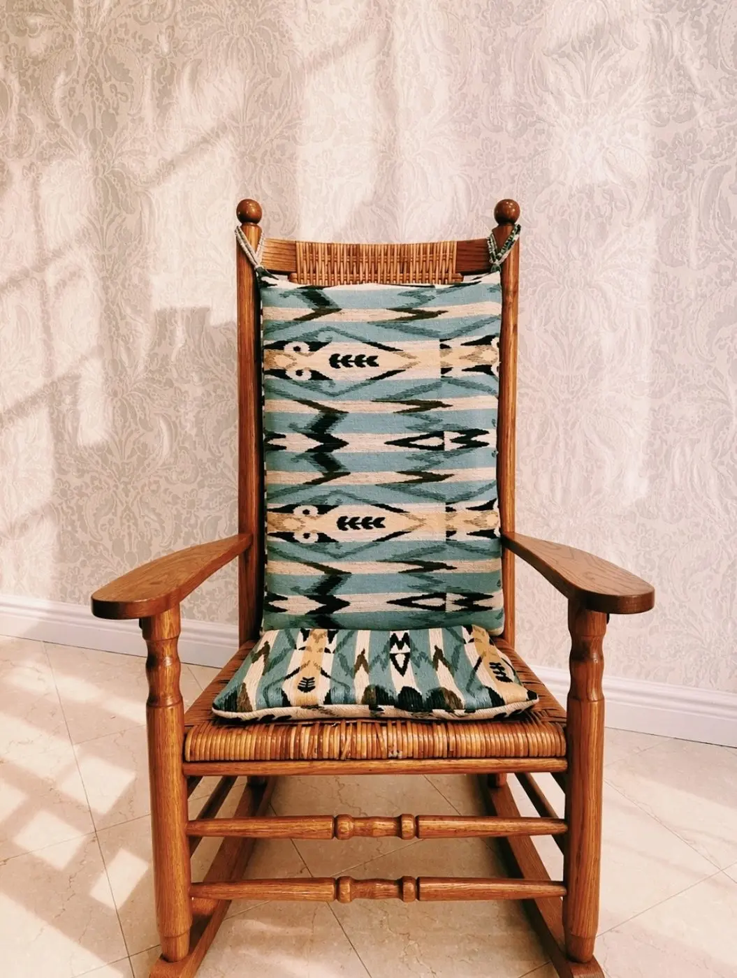 Ikat rocking chair cushion set by Chancel Studio