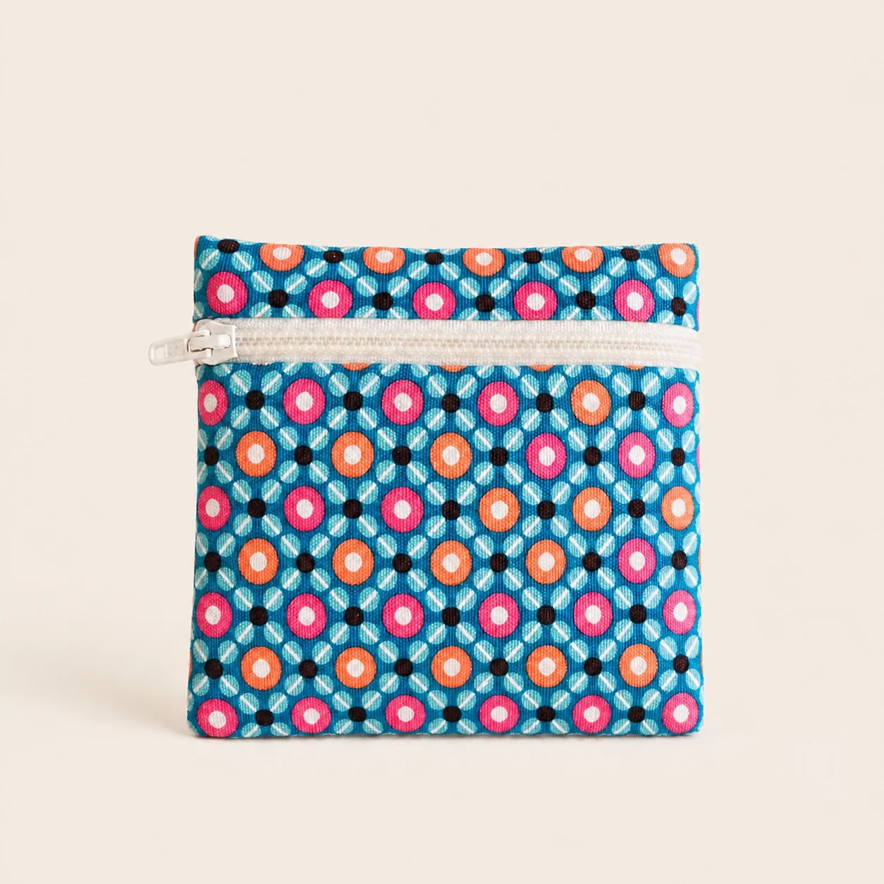Turquoise Paris Dot Coin Purse made from a Paris cushion cover.