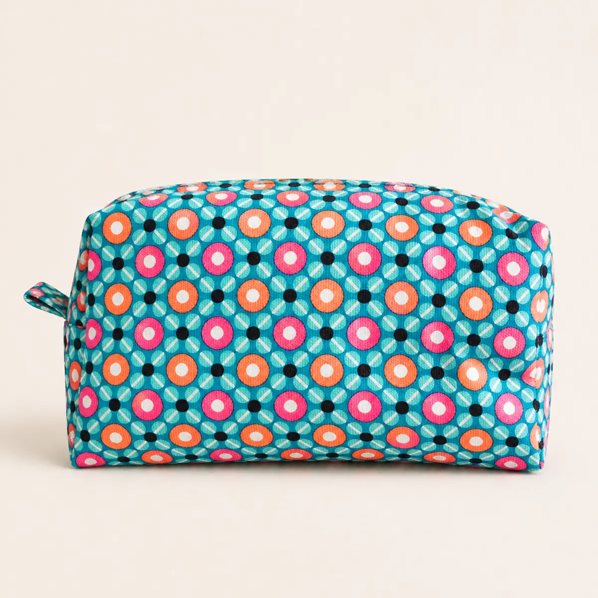 Turquoise Paris Dot Box Pouch made from a Paris cushion cover.